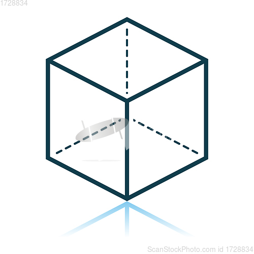 Image of Cube With Projection Icon