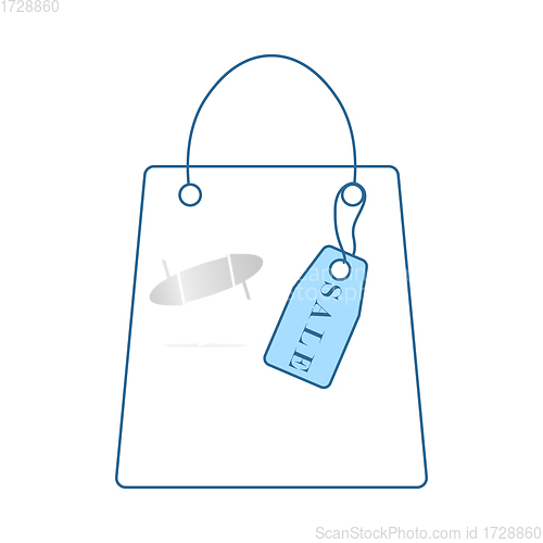 Image of Shopping Bag With Sale Tag Icon