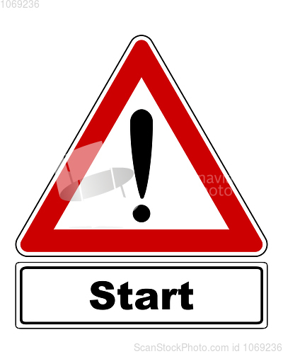 Image of Attention sign with exclamation mark and added information