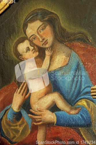 Image of Blessed Virgin Mary with baby Jesus