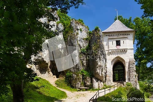 Image of Gate to historical Castle Ojcow in Poland