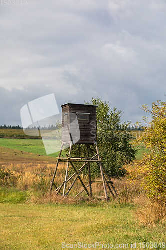 Image of Wooden Hunters High Seat, hunting tower