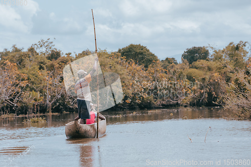 Image of Life in madagascar countryside on river