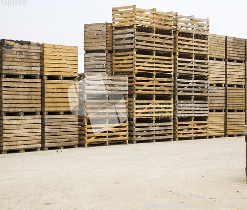 Image of old wooden boxes