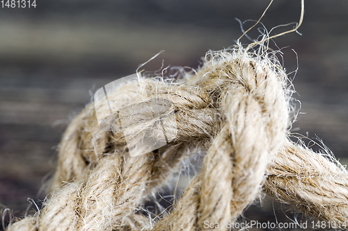 Image of thick linen gray rope