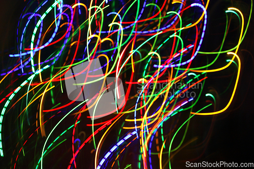 Image of Abstract colorful motion background with blurred lights 