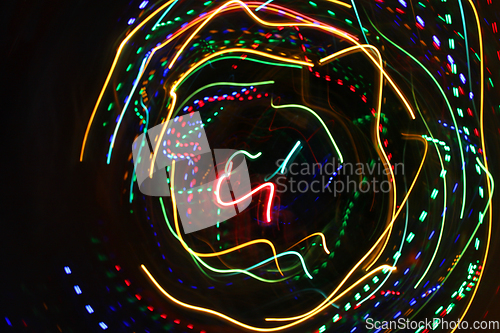 Image of Abstract colorful motion lights background