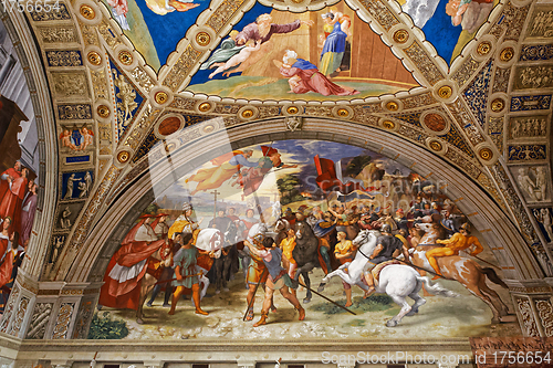 Image of interiors of Raphael rooms, Vatican museum, Vatican