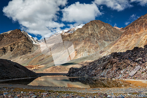 Image of Himalayan landscape with mountain lake