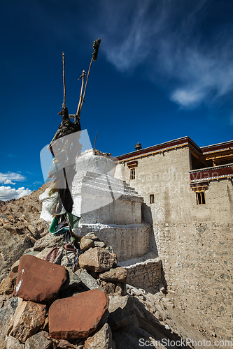 Image of Chorten and Shey palace. Ladakh, India