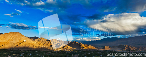 Image of Sunset panorama of Leh. Ladakh, India