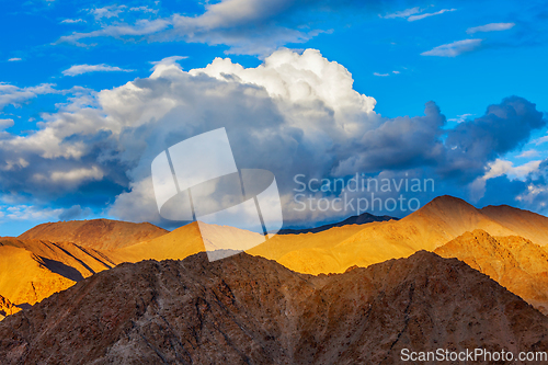 Image of Himalayas mountains on sunset