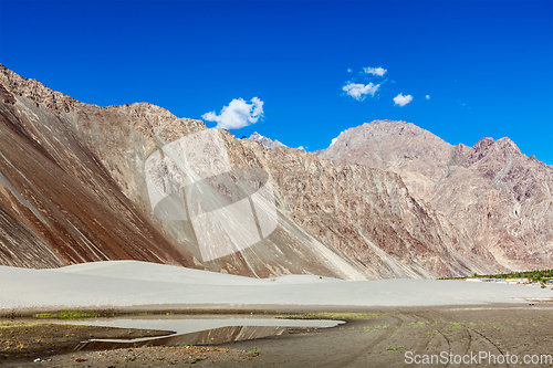 Image of Sand dunes. Nubra valley, Ladakh, India