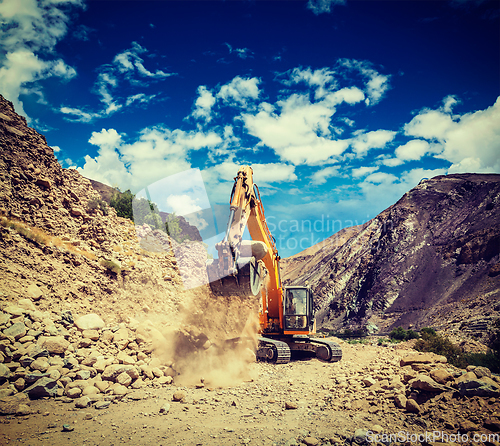 Image of Road construction in Himalayas