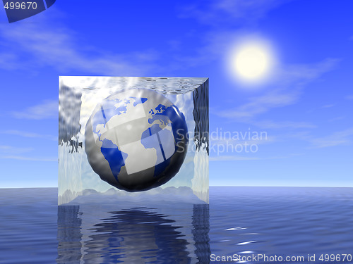 Image of Earth in ice
