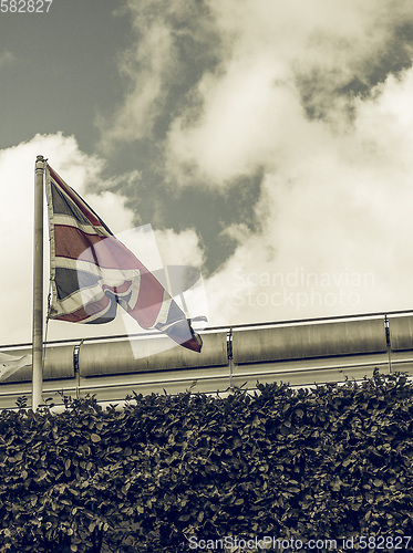 Image of Vintage looking Flag of UK