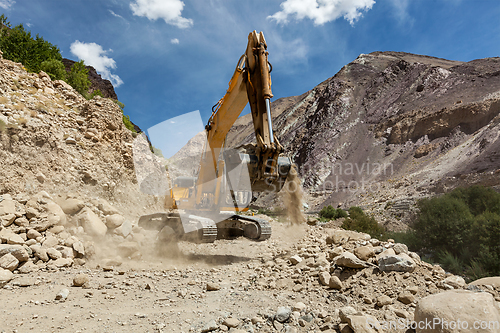 Image of Road construction in Himalayas