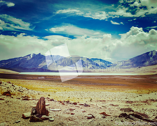 Image of Himalayan lake Kyagar Tso, Ladakh, India