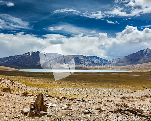 Image of Himalayan lake Kyagar Tso, Ladakh, India