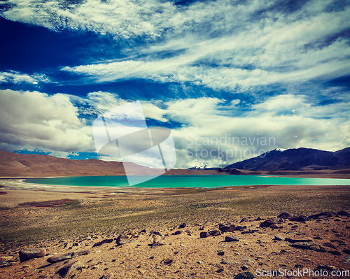 Image of Himalayan lake Kyagar Tso, Ladakh, India