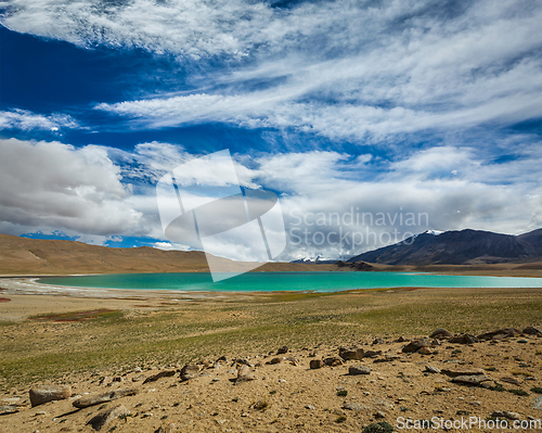 Image of Himalayan lake Kyagar Tso, Ladakh, India