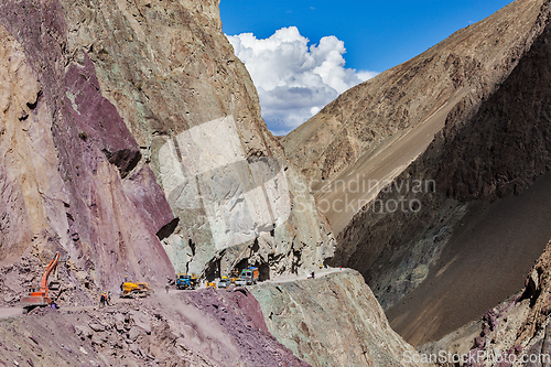 Image of Road construction in Himalayas