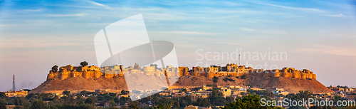 Image of Panorama of Jaisalmer Fort known as the Golden Fort Sonar quila,