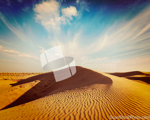 Image of Dunes of Thar Desert, Rajasthan, India