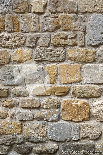 Image of Very ancient stone wall, close up texture