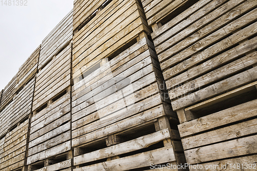 Image of old wooden boxes