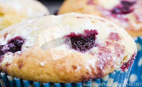 Image of red cherry muffins