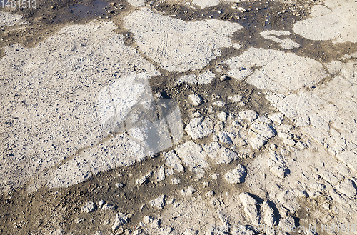 Image of broken part of road