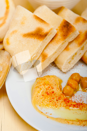 Image of Hummus with pita bread