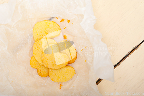 Image of heart shaped shortbread valentine cookies