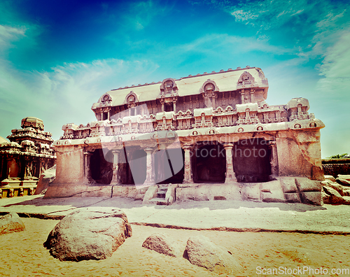 Image of Five Rathas. Mahabalipuram, Tamil Nadu, South India