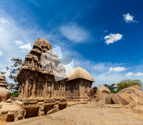 Image of Five Rathas. Mahabalipuram, Tamil Nadu, South India