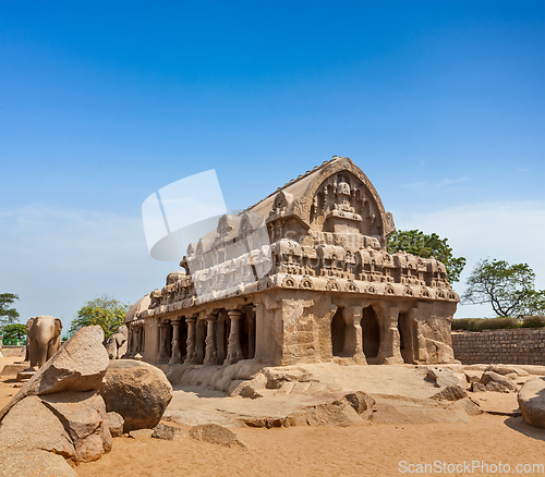 Image of Five Rathas. Mahabalipuram, Tamil Nadu, South India