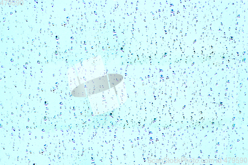 Image of droplets of water on the glass