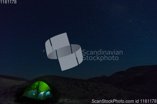 Image of Camping in desert in Israel desert