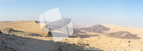 Image of Panorama of Desert landscape nature tourism and travel