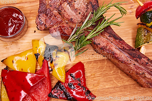 Image of The Barbecue Tomahawk Steak on Cutting Board