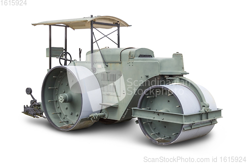 Image of historic road roller