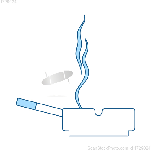 Image of Cigarette In An Ashtray Icon