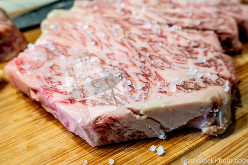 Image of Premium Rare Slices many parts of Wagyu A5 beef with high-marble