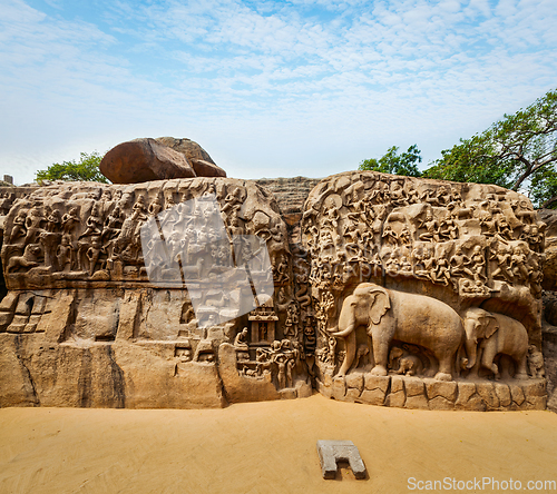 Image of Descent of the Ganges and Arjuna's Penance, Mahabalipuram, Tamil