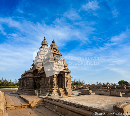 Image of Shore temple - World heritage site in Mahabalipuram, Tamil Nad