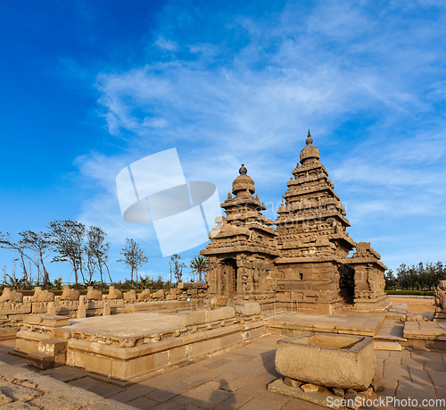 Image of Shore temple - World heritage site in Mahabalipuram, Tamil Nad