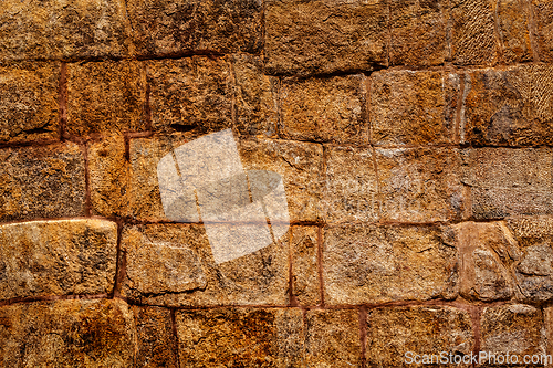 Image of Ancient stone wall texture