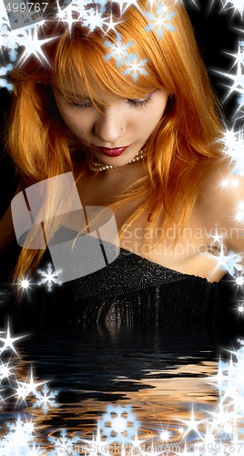 Image of dark redhead portrait