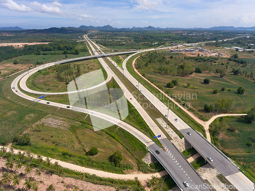 Image of Motorway junction near Pattaya City, Thailand